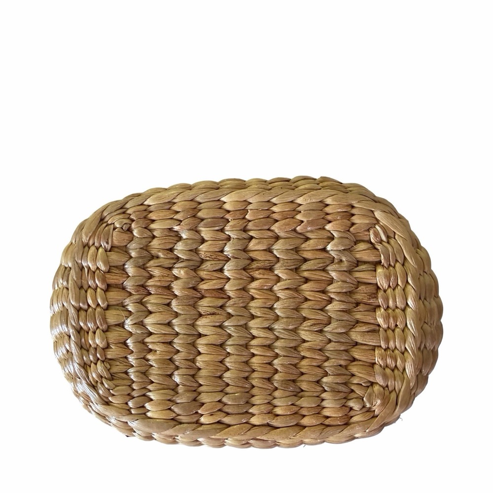 Sea and Grass Mini Straw Hyacinth Woven Tote Basket Small Mini Handbag Brown - Picture 4 of 16